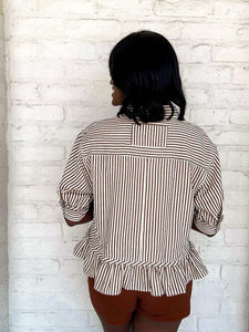 Not Enough Time Brown Top