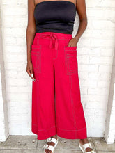 Load image into Gallery viewer, Want To Go Red Tie Pants