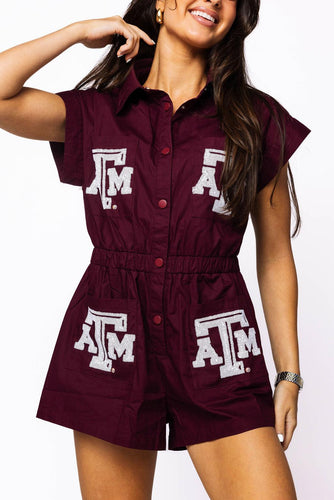 Queen Of Sparkles Texas A&M Romper