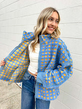 Load image into Gallery viewer, Check Your Actions Blue &amp; Yellow Jacket