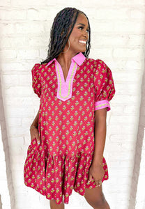 Fields Of Love Burgundy Dress
