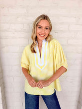 Load image into Gallery viewer, Fair Enough Yellow Stripe Top