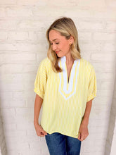 Load image into Gallery viewer, Fair Enough Yellow Stripe Top