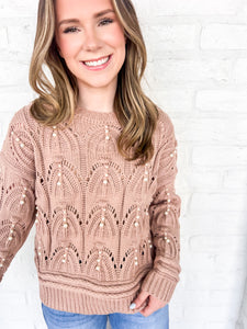Classy Details Light Mocha Top
