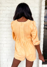 Load image into Gallery viewer, Stay Awhile Golden Long-Sleeve Romper