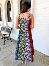 Load image into Gallery viewer, All The Fun Black Multi Jacquard Midi Dress