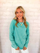 Load image into Gallery viewer, Cozy Days Mint Long-sleeve Top