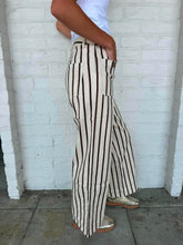 Load image into Gallery viewer, On The Stripe Side Brown Pants