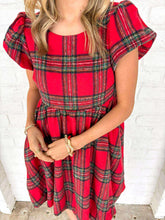 Load image into Gallery viewer, Good Times Red Plaid Dress