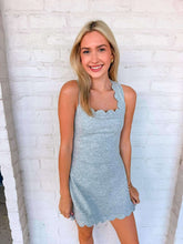 Load image into Gallery viewer, Easily My Favorite Grey Scallop Dress
