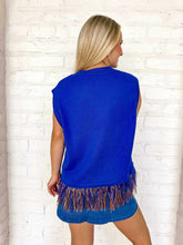 Load image into Gallery viewer, Queen Of Sparkles Florida Gators Feather Bottom Sweater Tank