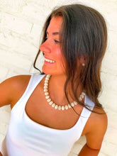 Load image into Gallery viewer, Large White Bead Necklace