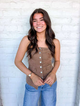 Load image into Gallery viewer, The Main Brown Denim Top