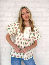 Load image into Gallery viewer, Winning The Game Cream &amp; Pink Top