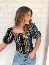 Load image into Gallery viewer, New Goals Ahead Multi Sequin Bodysuit