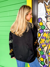 Load image into Gallery viewer, Top Of The Float Mardi Gras Black Pullover