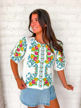 Load image into Gallery viewer, THML Ideas Of Floral Cream Top