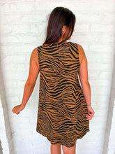 Load image into Gallery viewer, Living In Linen Tiger Print Dress