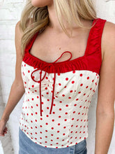 Load image into Gallery viewer, Beautiful Story White Red Top