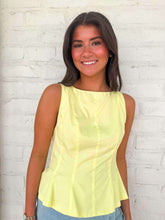 Load image into Gallery viewer, THML Peplum Pose Yellow Top