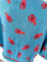 Load image into Gallery viewer, Queen Of Sparkles Blue Crawfish Santa Button Up