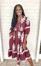 Load image into Gallery viewer, Say Goodbye Burgundy Dress