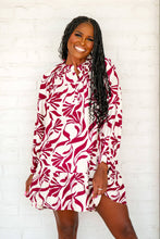 Load image into Gallery viewer, For Hire Now Burgundy Mix Dress
