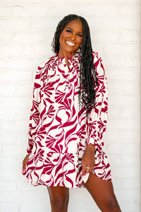 For Hire Now Burgundy Mix Dress
