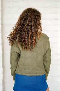 I Need You Now Olive Cardigan