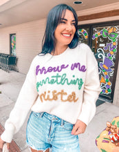 Load image into Gallery viewer, Exclusive White Throw Me Something Mister  Sweater