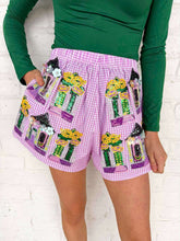 Load image into Gallery viewer, Queen Of Sparkles Diamond Mardi Gras Porches Short
