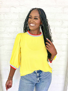 Carry On Lime Yellow Top