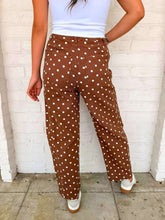 Load image into Gallery viewer, Say My Name Brown Polka Dot Pants