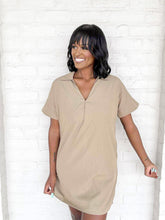 Load image into Gallery viewer, THML Heart Still Beating Olive Dress