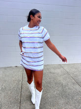 Load image into Gallery viewer, Jordan Amanda Purple And Gold White Stripe ***TOP***