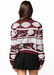 Queen Of Sparkles Texas A&M Vintage Football Sweater