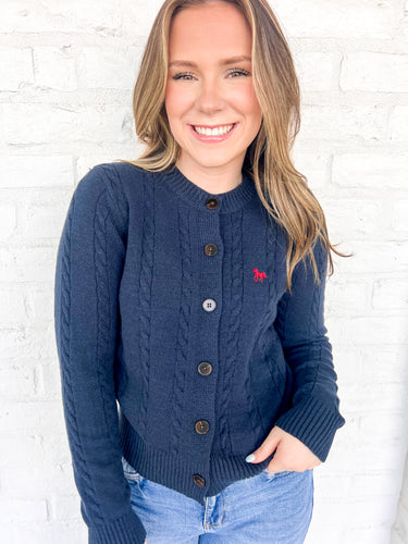 Falling For The Truth Navy Top