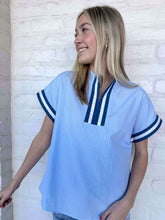 Load image into Gallery viewer, THML Counting The Days Blue Top