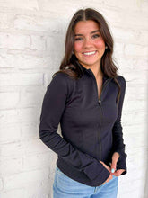 Load image into Gallery viewer, Sporty Girl Black Athletic Jacket