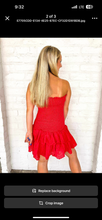 Load image into Gallery viewer, Daylight Wasted Ruffle Red Dress