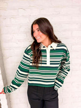Load image into Gallery viewer, Miles On It Stripe Green Top