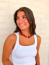 Load image into Gallery viewer, Large Orange Mix Bead Necklace