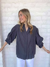 Load image into Gallery viewer, Show You Care Gray Rhinestone Top