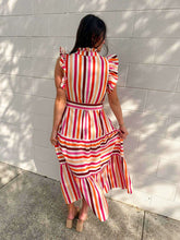 Load image into Gallery viewer, Heading Out Orange Stripe Dress