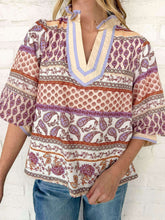 Load image into Gallery viewer, Flower Power Sand Multi Print Top