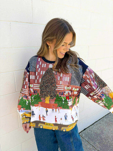 Queen Of Sparkles Sequin Rockefeller Center Christmas Sweater
