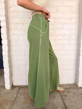 Load image into Gallery viewer, Around Town Light Olive Terry Washed Pants