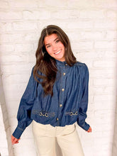Load image into Gallery viewer, The Pretty Please Dark Denim Top