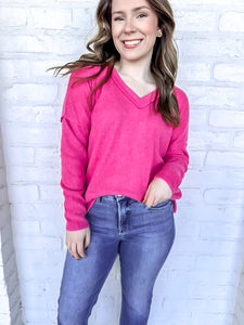 Meeting Up Fuchsia Top