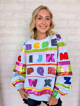 Load image into Gallery viewer, Queen Of Sparkles Grey Multi ABCs Sweatshirt